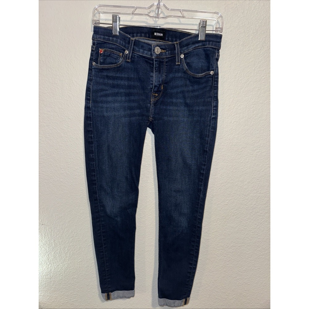 Hudson Women's jeans Size 27 Harkin Super skinny Blue Demin Y2K Trendy Cuffed